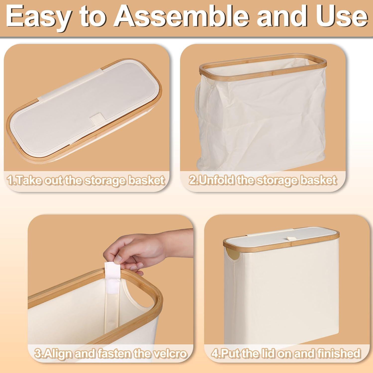imageefluky Toilet Paper Basket 28L Toilet Paper Holder with Lid for Bathroom Free Standing Storage Organizer Holds Up to 912 Rolls Beige 1Beige