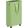 imageefluky Slim Laundry Hamper with Wheels Rolling Laundry Basket for Clothes Small Laundry Basket for Bedroom Dorm and Laundry Room 60L 127 Gallons BeigeGreen
