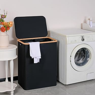 efluky Home Essential | Narrow, foldable, tall laundry basket with handle, 3-speed mini desktop fan, suitable for dorm rooms and bedrooms, a high-quality household item.
